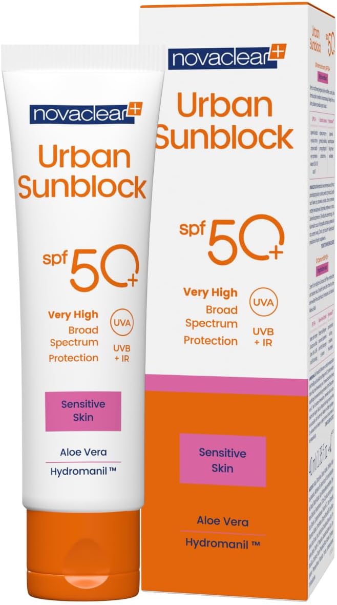Novaclear Gesishtcrème met SPF 50+ voor de gevoelige huid, crème met zonnebrandmiddel, 40 ml door Equalan Pharma.