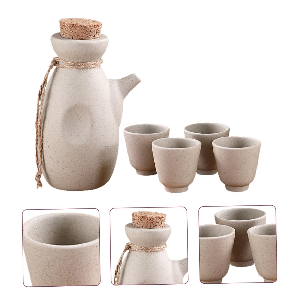 Zerodeko 1 Juego De Sake Taza De Vino Jarra De Sake Botella para Servir Sake Tazas De Porcelana Sake Botella De Bebida Caliente Saki Botella De Sake Japonés Hervidor De Agua Cerámica Saki