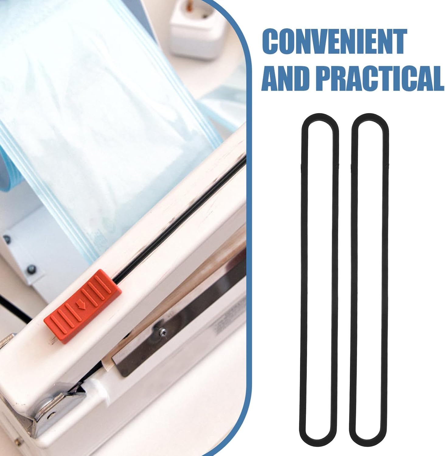 Vacuum Sealer Replacement Heating Strip Set – 12.59x1.45x0.15In Upper & Lower Seal Strips Restore Airtight Seal, DIY Install for Home & Shop