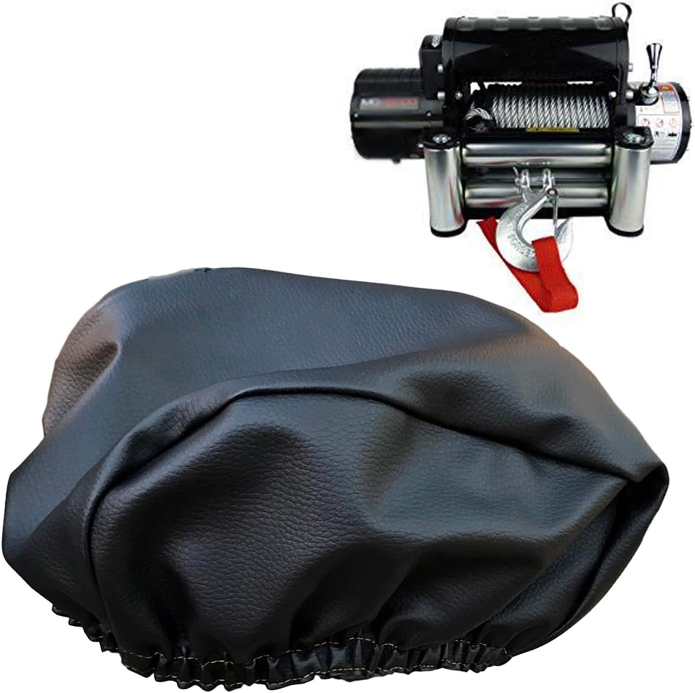 Heavy Duty Winch Cover - Waterproof Car Winch Protector, Dustproof Electric Winchs Cover, PVC Winches Accessories with Secure Fit, Outdoor Vehicle Winchs Shield, Trucks SUVs Off Road Recovery