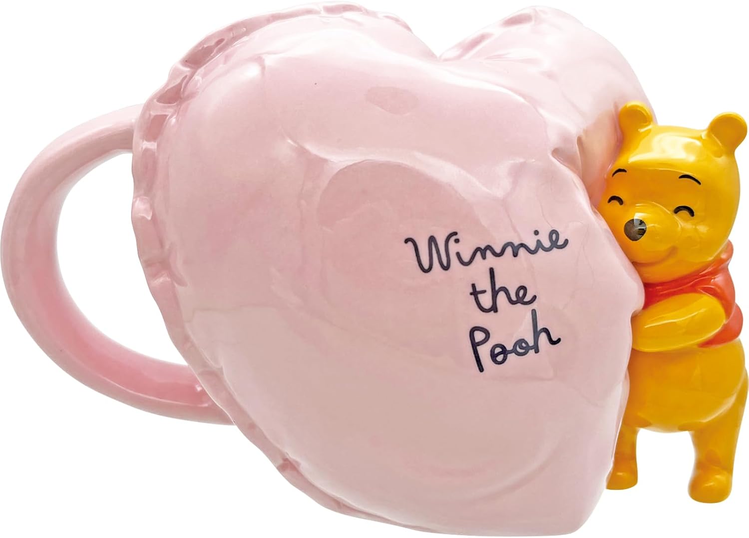Disney Winnie the Pooh 3D Mug, Hug Heart, Goods, Winnie the Pooh Miscellaneous Goods, Pink, Approx. 4.7 x 3.5 inches (12 x 9 cm), 8.1 fl oz (230 ml) SAN4851