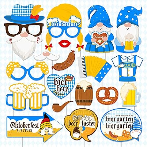 Oktoberfest Photo Booth Props Props Kit for German Beer Festival Party Supplies (21) Cover