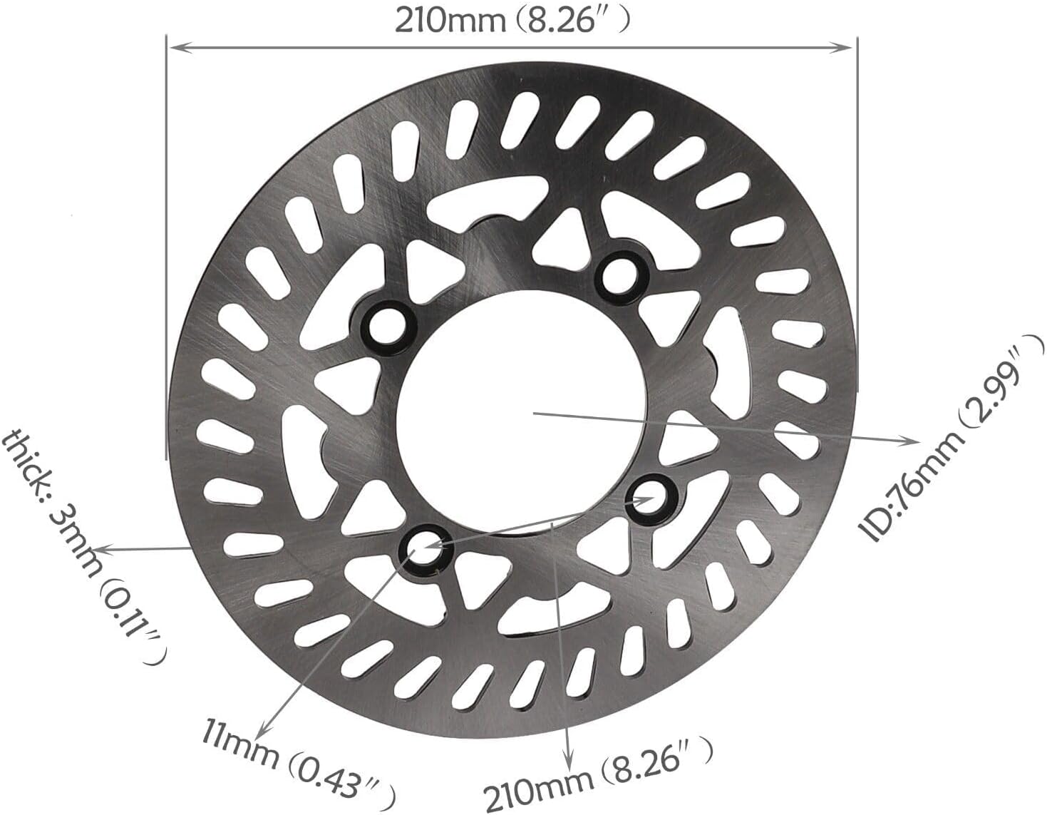 70/100-17 Front Wheel Assembly with Tire, Rim, Inner Tube, 15mm Bearing & Brake Disc Rotor for Pit Dirt Bike, Off-Road Motorcycle, Apollo, Taotao, CRF, KLX, KX, DRZ