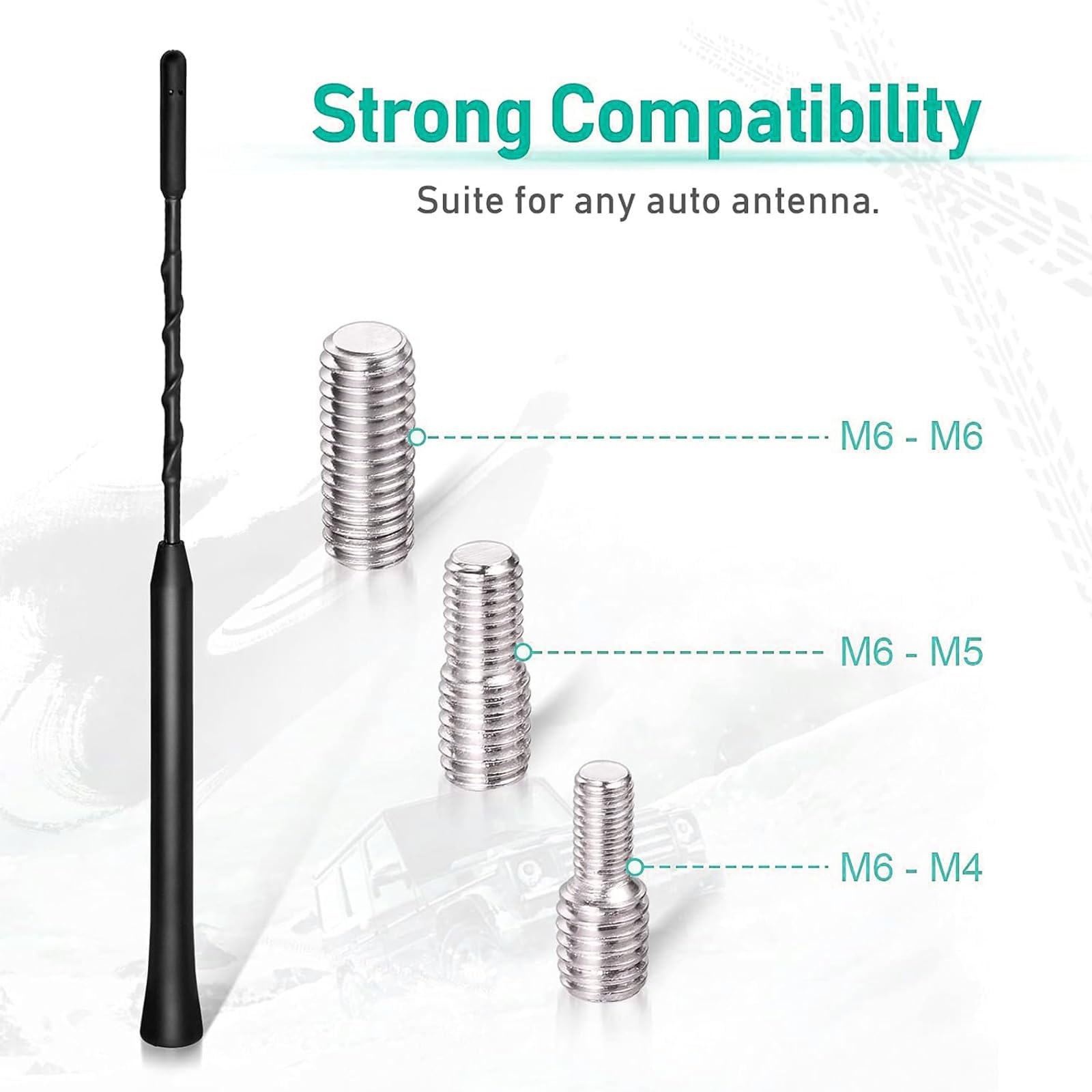 TUOLNK Universal Car Aerial Antenna Replacement For Vehicle Truck, AM - View #6