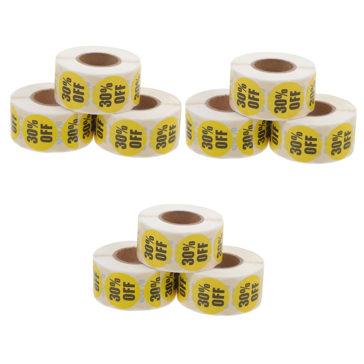 VILLCASE 3sets Logo Stickers Pricemarker Tag Stickers Scratch Off Labels Round Stickers Self-Adhesive Labels Supermarket Labels Label Stickers Retail Tags Circle Retail Stickers 3rolls*3