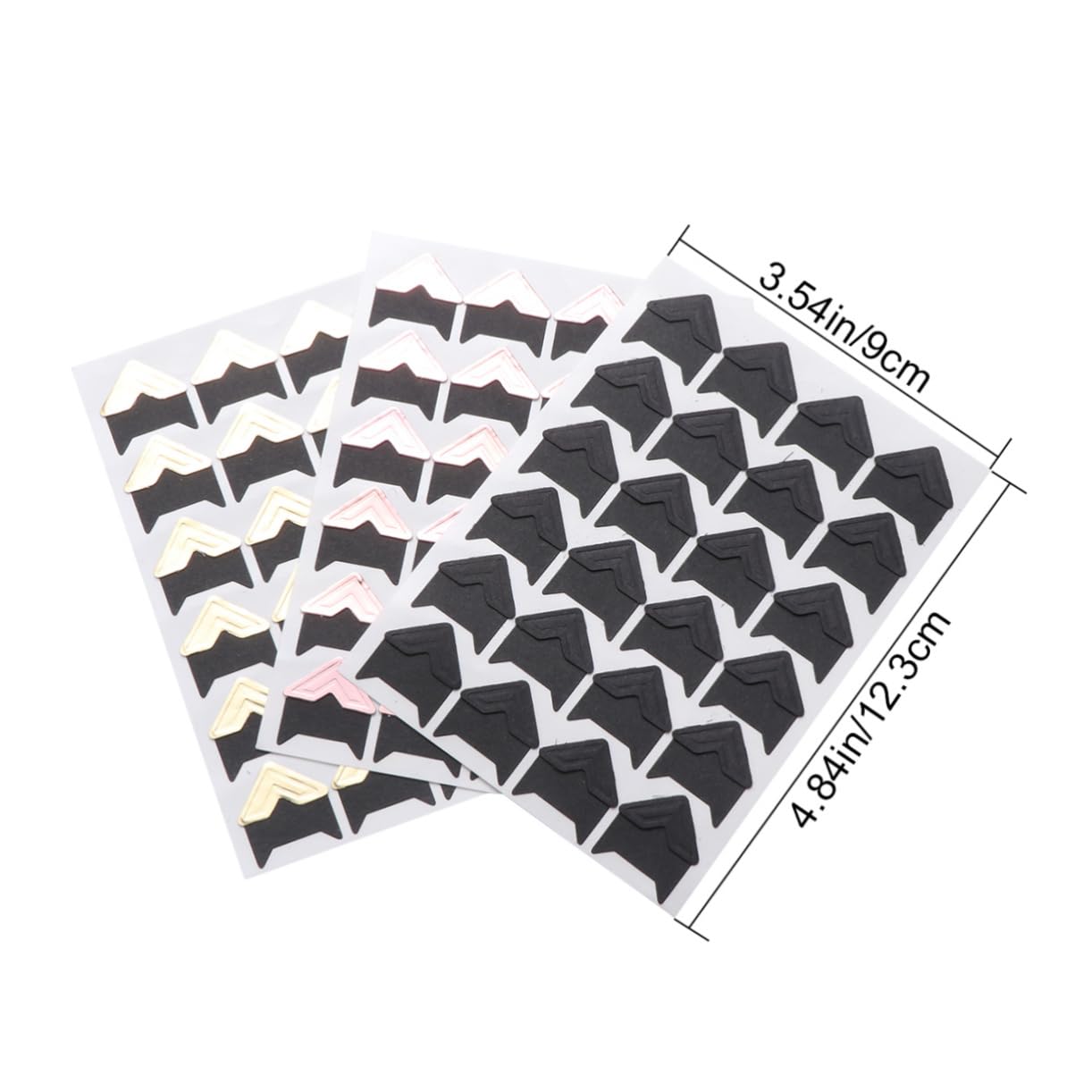 DIYEAH 15 Sheets Photo Corners DIY Photo Album Stickers Retro Self-Adhesive Paper Stickers for Scrapbooking Projects