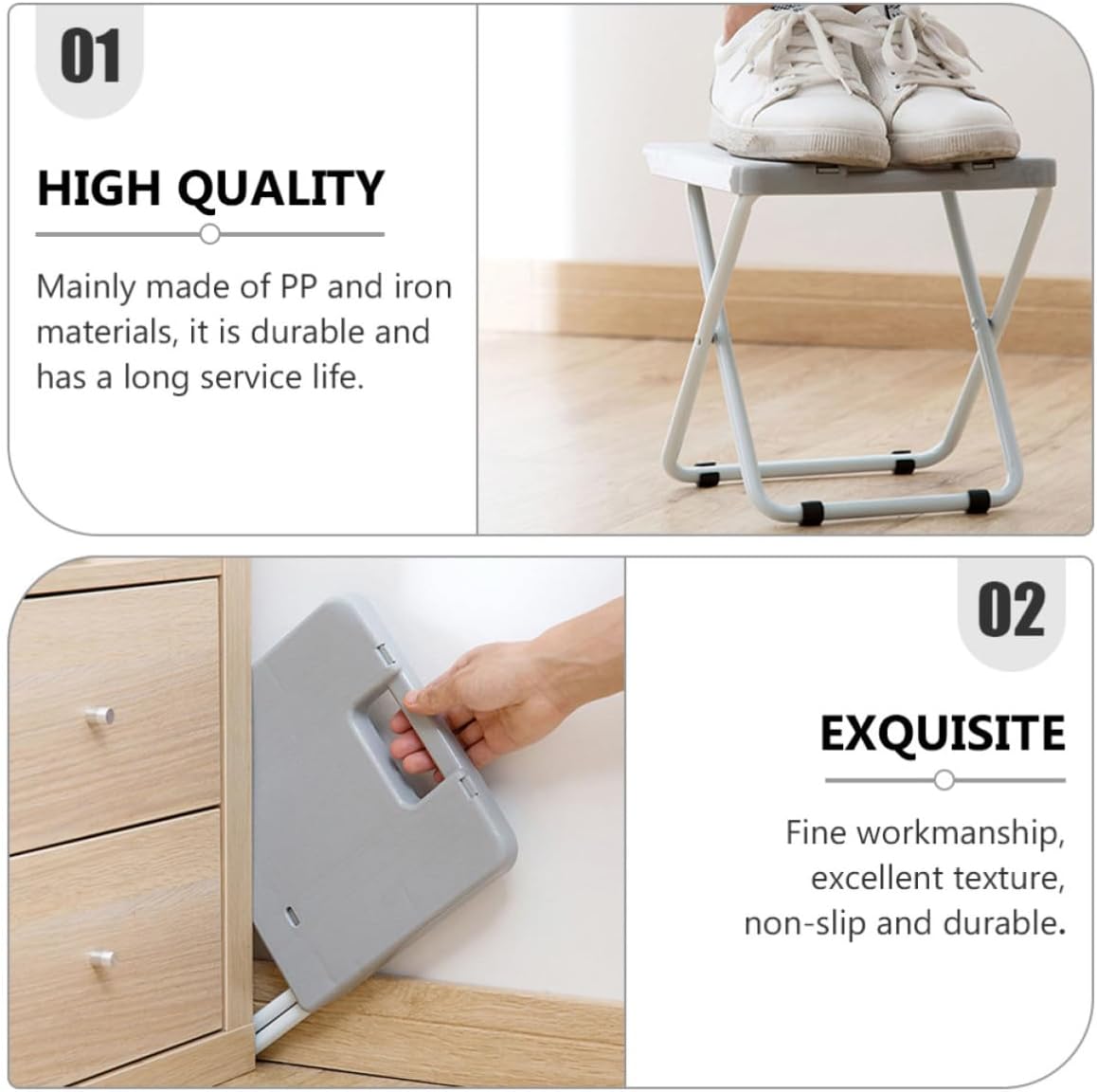 BESPORTBLE Foldable Stool with Non Slip Quick Setup for Travel and Hiking