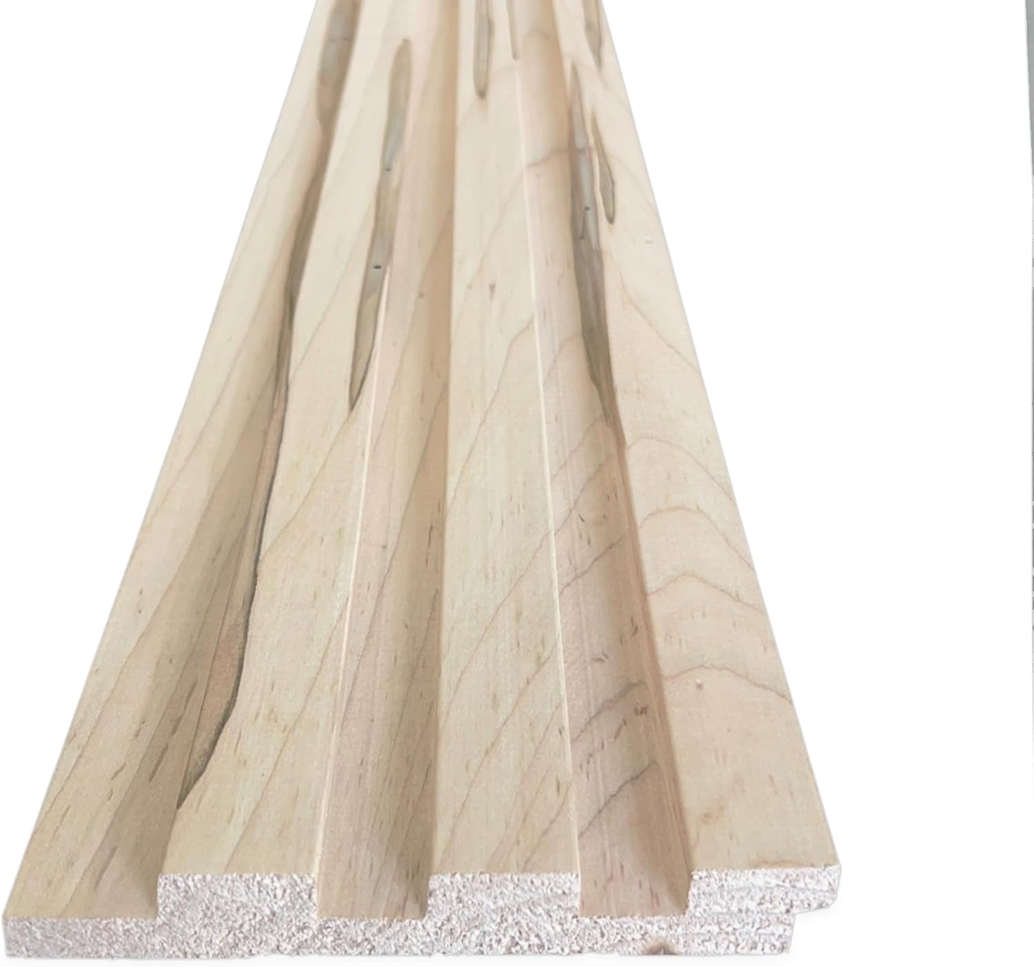 4-Pack Real Wood Slat Wall Panels, 3/4" x 5-1/2" x 72", Solid American Hardwood, The Millwork Outlet (Ambrosia Maple, 72")