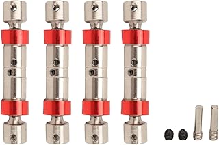 Eixo de Transmissão de Carro RC, 65-75mm de Aço Ajustável, Som de Baixa Rotação, Eixo de Transmissão de Transmissão Mais Eficiente para Carro Crawler SCX10 90046 1/10 (Prata)