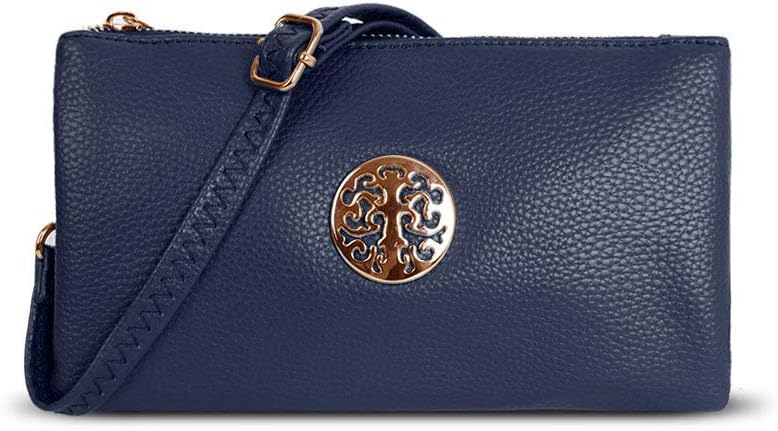Women's Small Clutch, Cross Body, Shoulder Bag with Wristlet and Long Adjustable Shoulder Strap