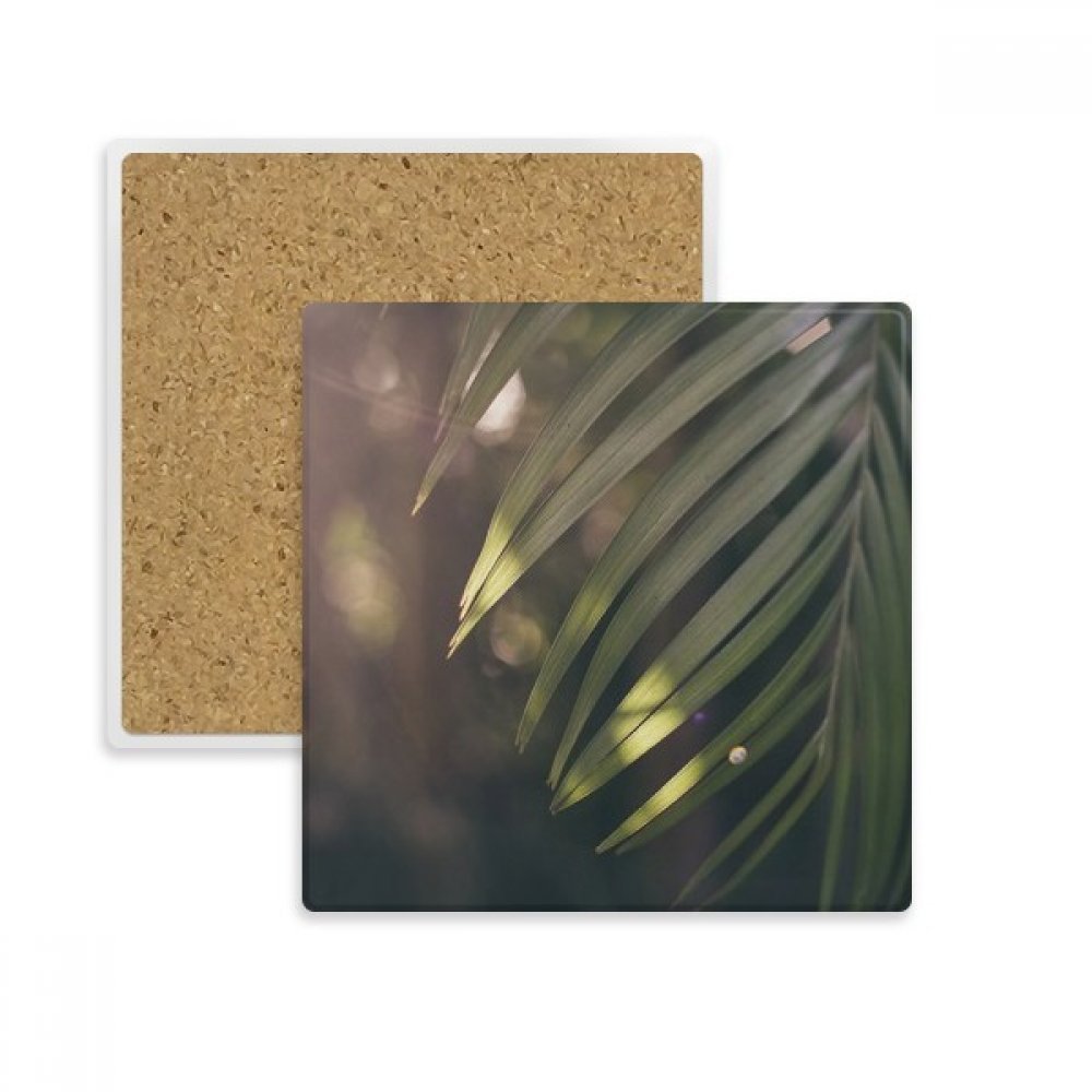 Dessous de verre feuille verte pour des pauses café sereines et des tables protégées