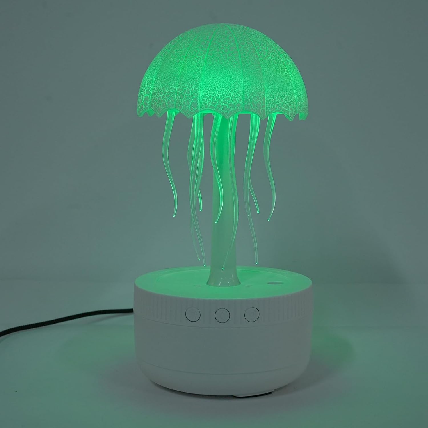 Jellies Humidifier, Large Capacity Auto Power Off Aromatherapy Esserntial Oil Diffuser with Color Light for Home Bedroom Office Hotel (Patterned White)