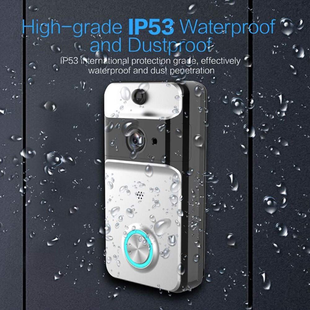 Videocitofono Video Campanello Wireless, Spioncino Digitale, WiFi Senza Fili 720P HD, Audio Bidirezionale, Peephole Door Camera 166 Gradi grandangolare, Sensore di Movimento