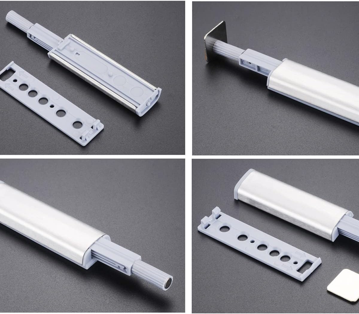 Push-to-Open Door Catch Cupboard Latch Version to Open Catches for Kitchen Cabinet Wardrobe Automatic Spring Flap Touch for Screw Fixing Pack of 10