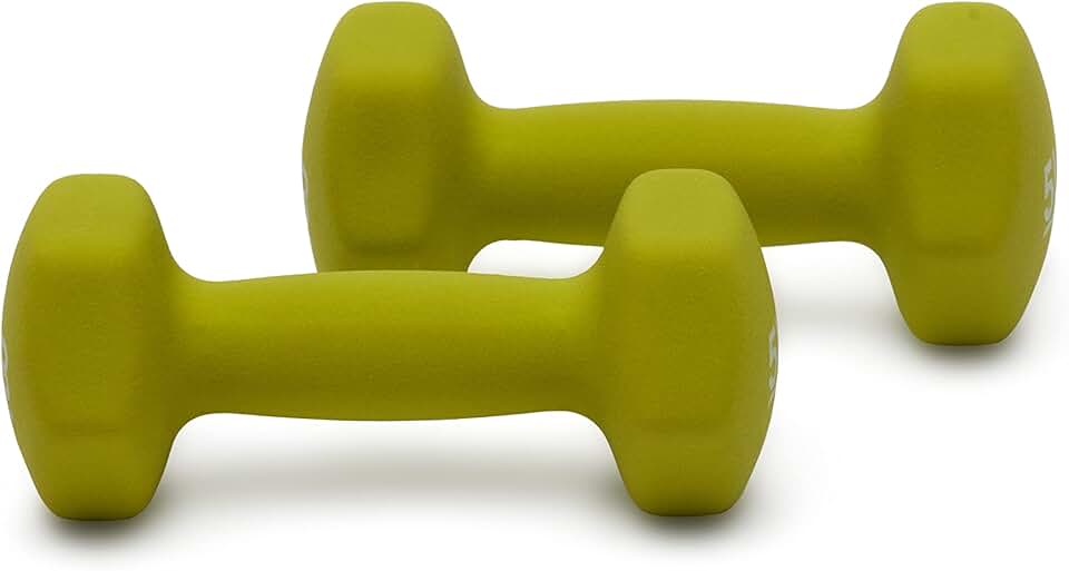 Amazon Basics Neoprene Dumbbell Hand Weights for Exercise and Muscl...