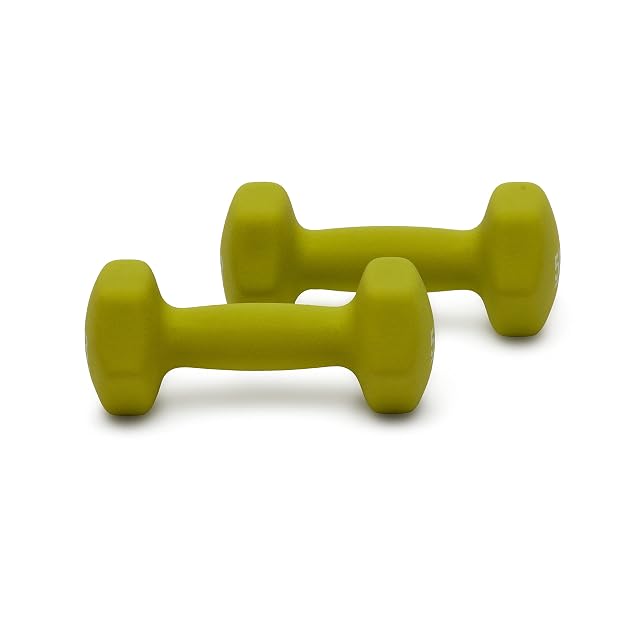 Amazon Basics Neoprene Dumbbell Hand Weights for Exercise and Muscle Toning