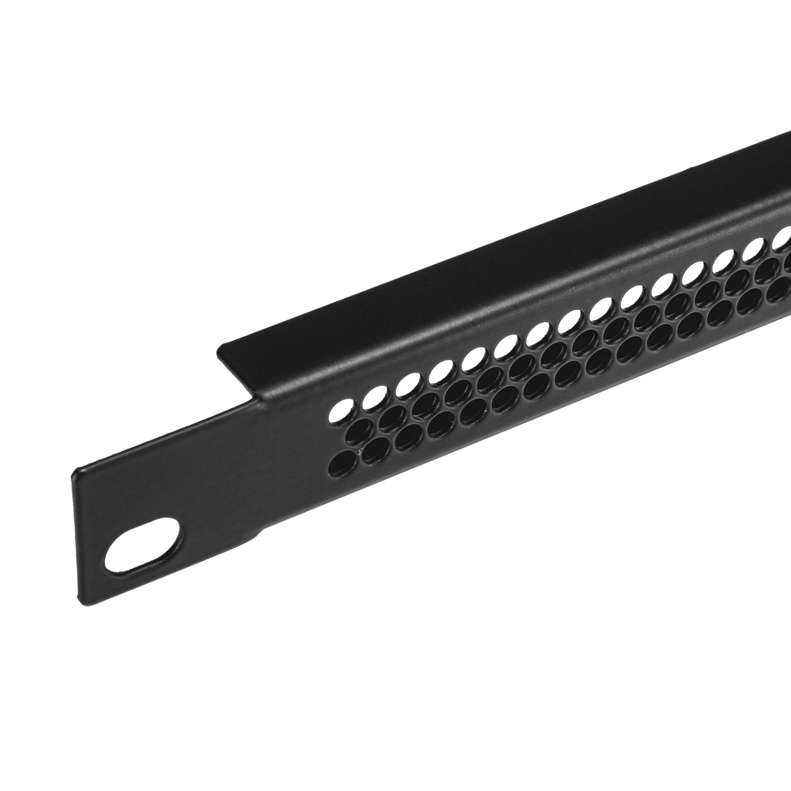Panneau Aération 1U Adam Hall - Pour Rack 19" - Trous Ronds - Acier Noir