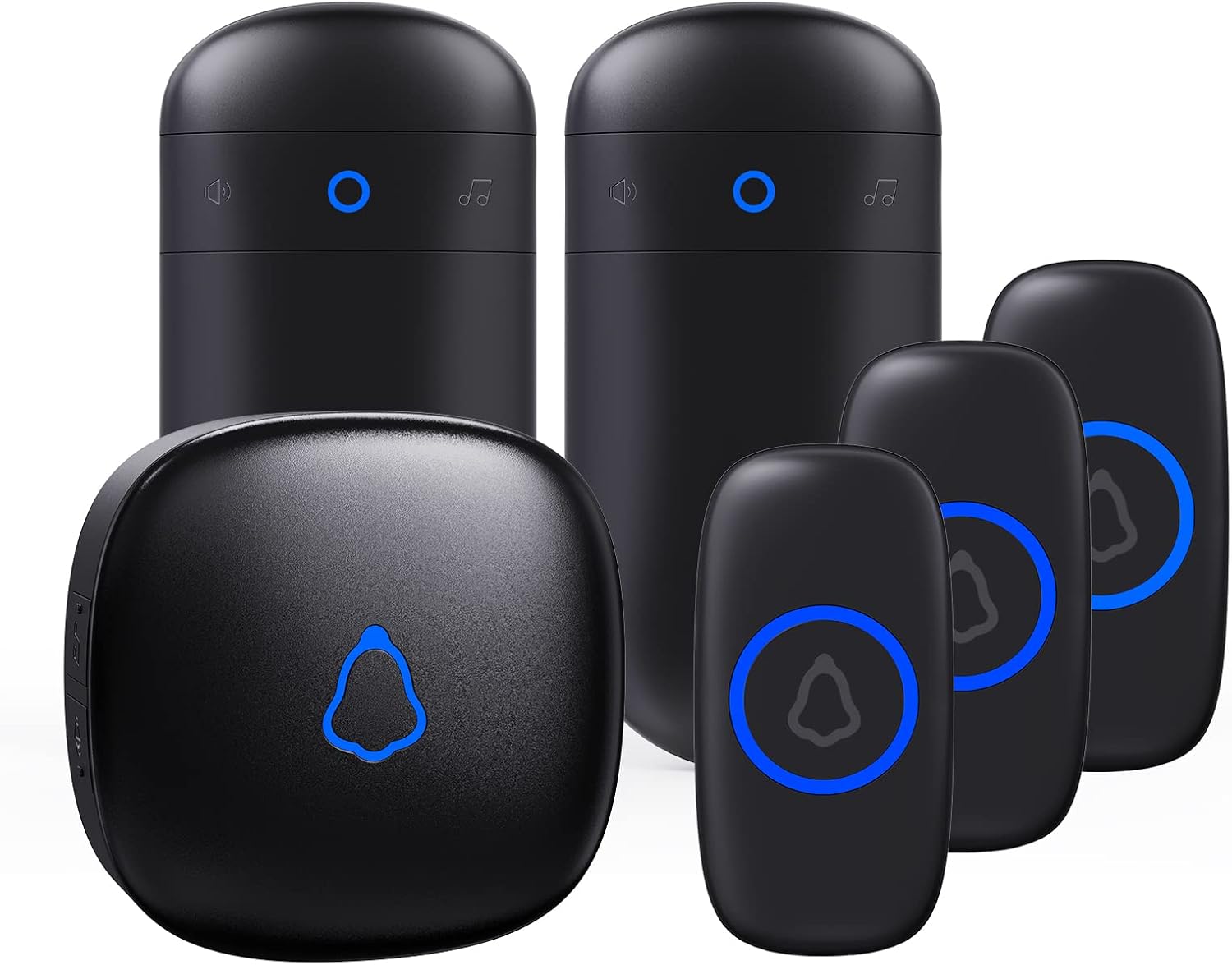 SECRUI Wireless Doorbell, Waterproof Mini Doorbell 1,000ft Range 110dB