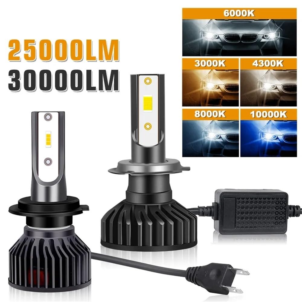 Turbo H7 Led H4 H1 H11 HB4 HB3 9005 9006 lampa canbus żarówki reflektorów samochody auto światła przeciwmgielne motocykl 30000LM 12V 6000K 4300K(8000K,CANBUS 3570 CSP_H4)