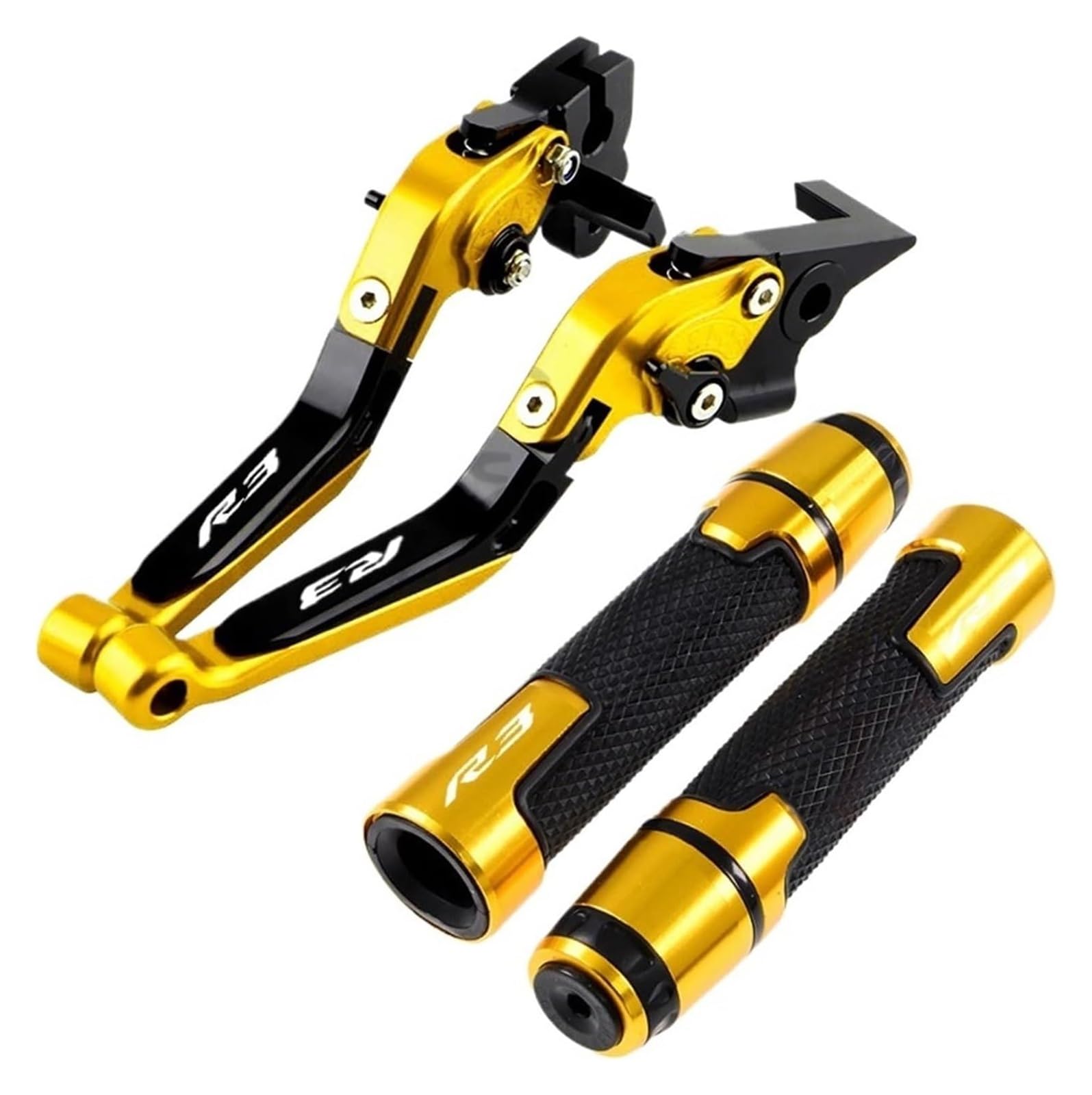 Asdghjf Color D For Yamaha Yzf R3 Yzfr3 2015-2020 Motorcycle Accessories Folding Brake Clutch Levers Handlebar Grips
