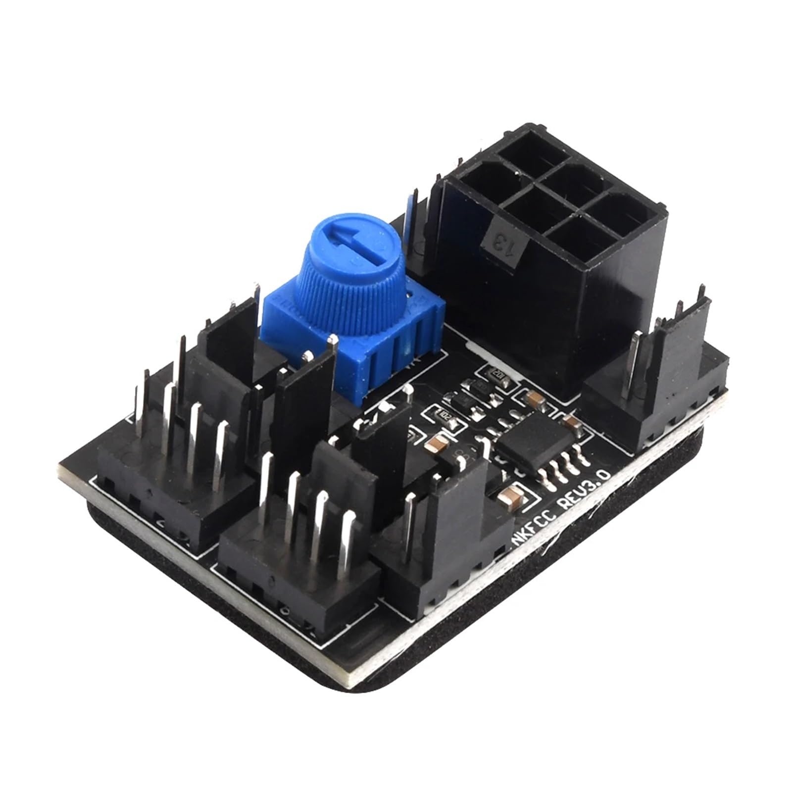 Concentrador de ventilador de refrigeración de chasis de PC con divisor de 8 vías y potenciómetro