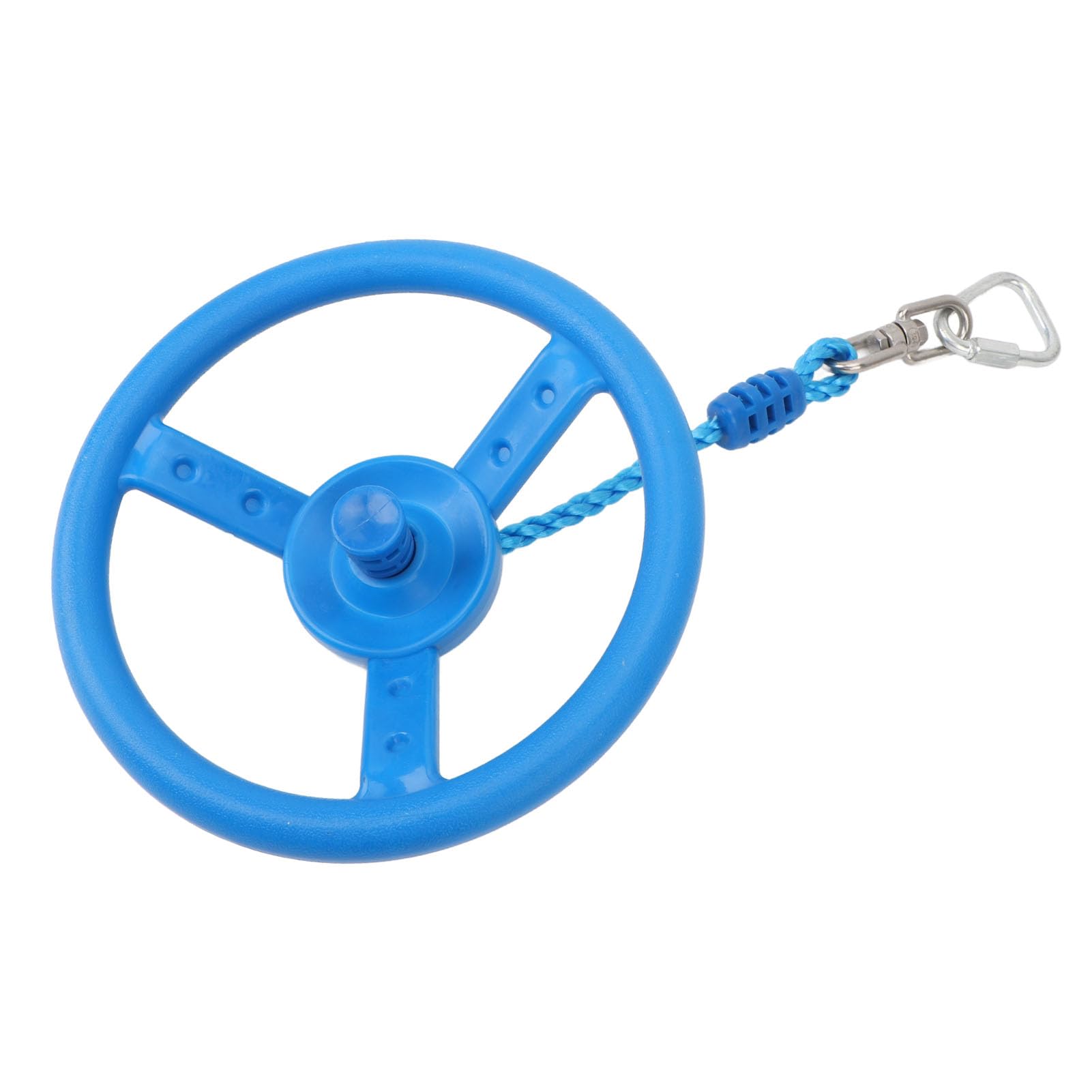 Juego de ruedas giratorias para gimnasio para niños, columpio portátil con cuerda, plástico azul y nailon para jugar en interiores y exteriores, perfecto para parejas y jardines de infancia