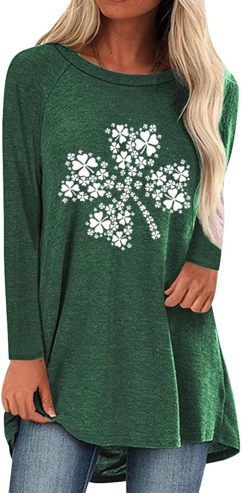 Womens Long Tunics or Tops to Wear with Leggings Short/Long Sleeve Blouses Shirts