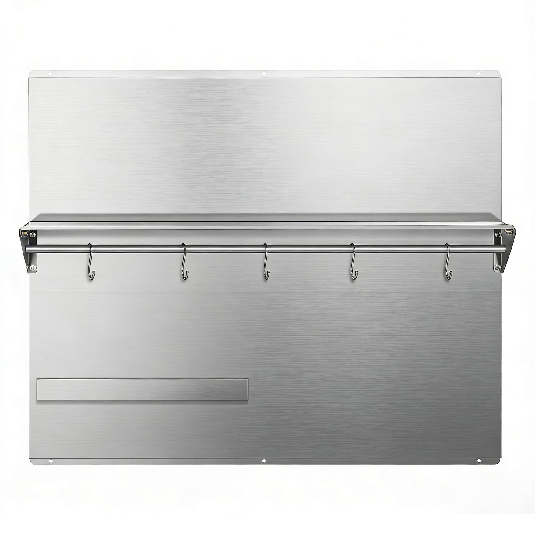 Range Backsplash – 36"x30" Stainless Steel Backsplash with Storage Shelf &amp; Magnetic Knife Holder, Stove Backsplash for Kitchen Wall Protection, Pre-Drilled Holes for Easy Installation &amp; Easy Clean
