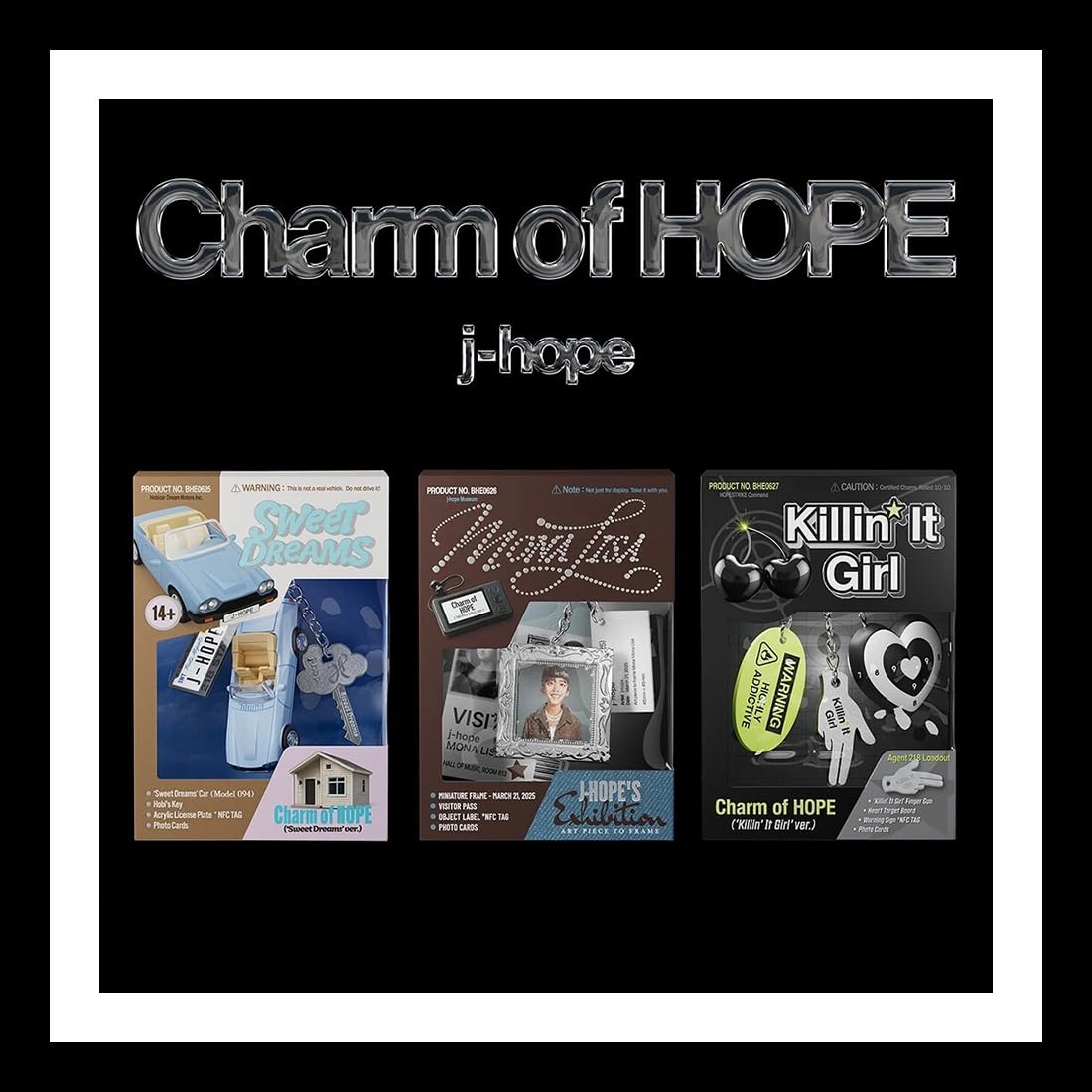 BTS J-HOPE ‘CHARM OF HOPE’ Album 3 Ver Set. / NFC+Key-Ring+2 Photo Card+Guide+GIFT