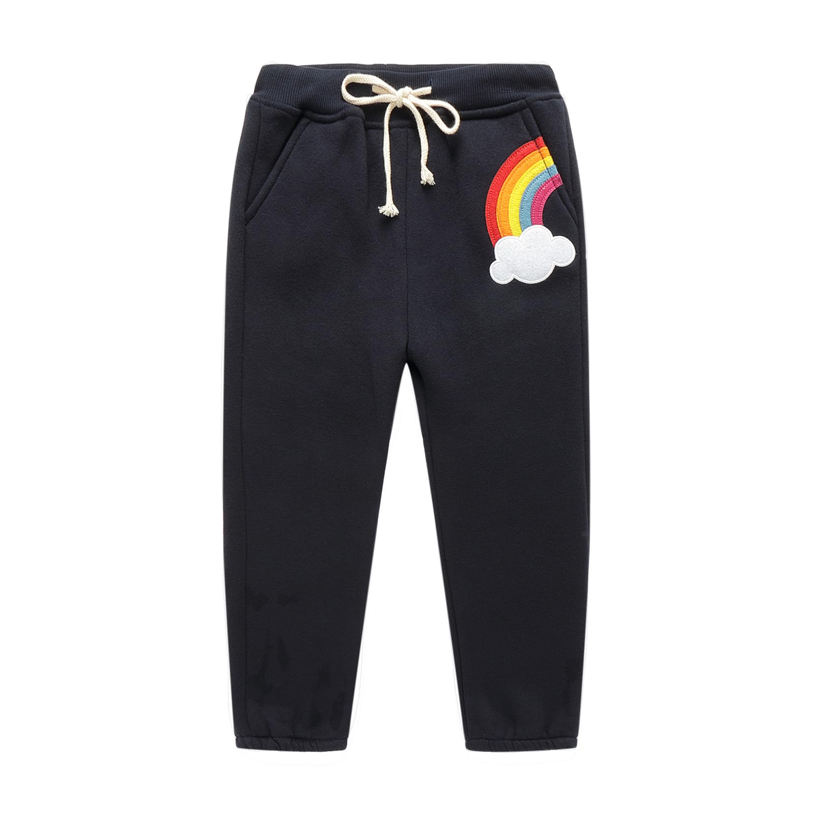 Mud Kingdom Kids Fleece Jogger Pants Winter Cute Bear