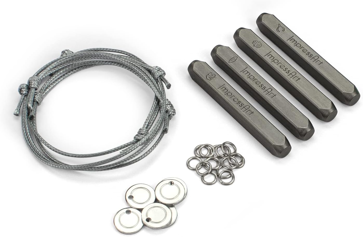 ImpressArt - Friendship Bracelet Kit, Besties Bracelet Project Kit for Metal Stamped Jewelry w/Exclusive Metal Design Stamps