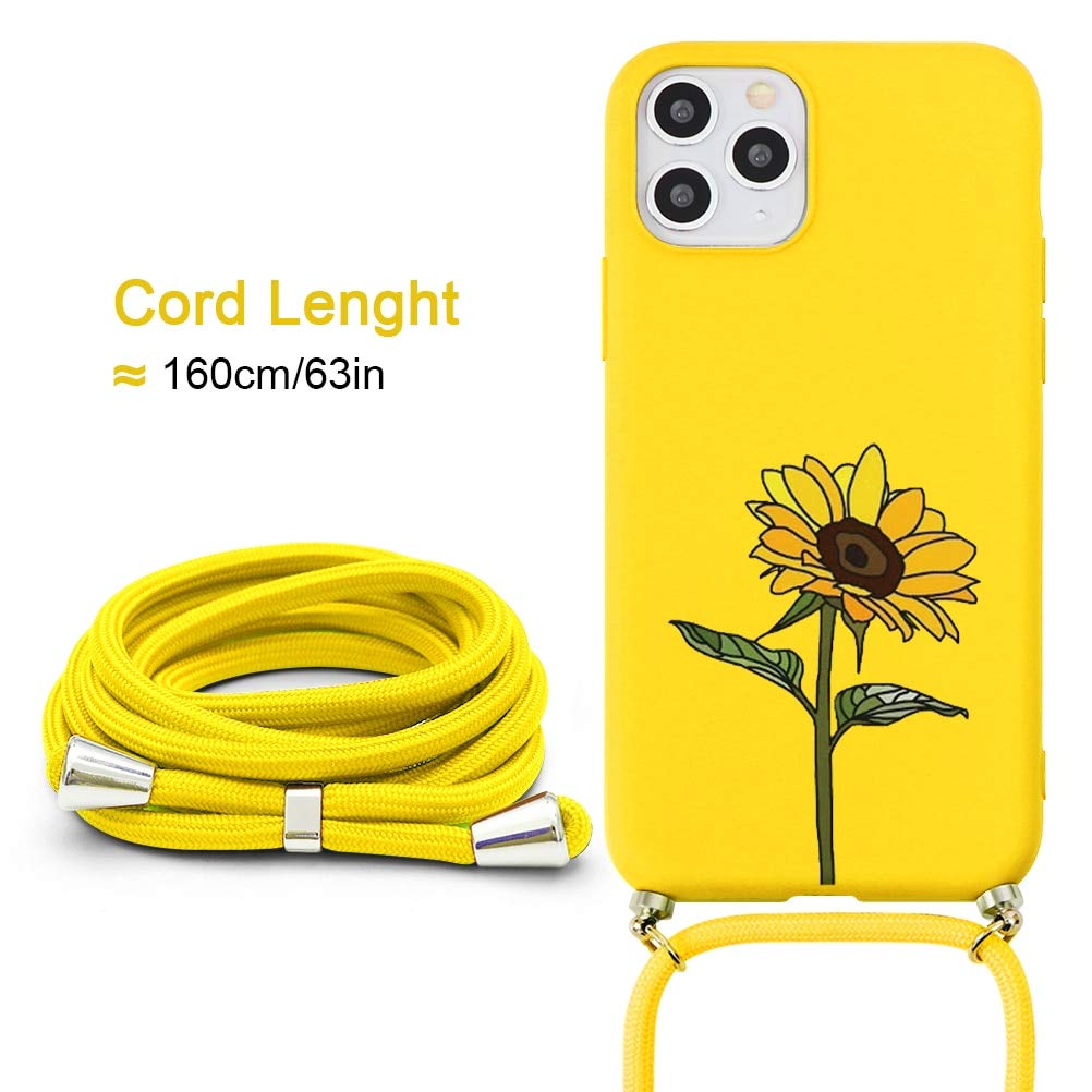 Custodia Per IPhone X/XS Con Cordino E Collana Regolabile – Design Fiore In TPU Morbido Antiurto – Rosa
