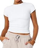 Women&apos;s Basic Summer Short Sleeve Crewneck T-Shirts Y2K Cute Going Out Tops Baby Tee