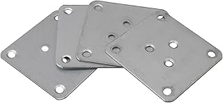 RDEXP 4PCS Leg Mounting Plates 7x7cm Furniture Leg Attachment Plate Hole Dia 5.8mm