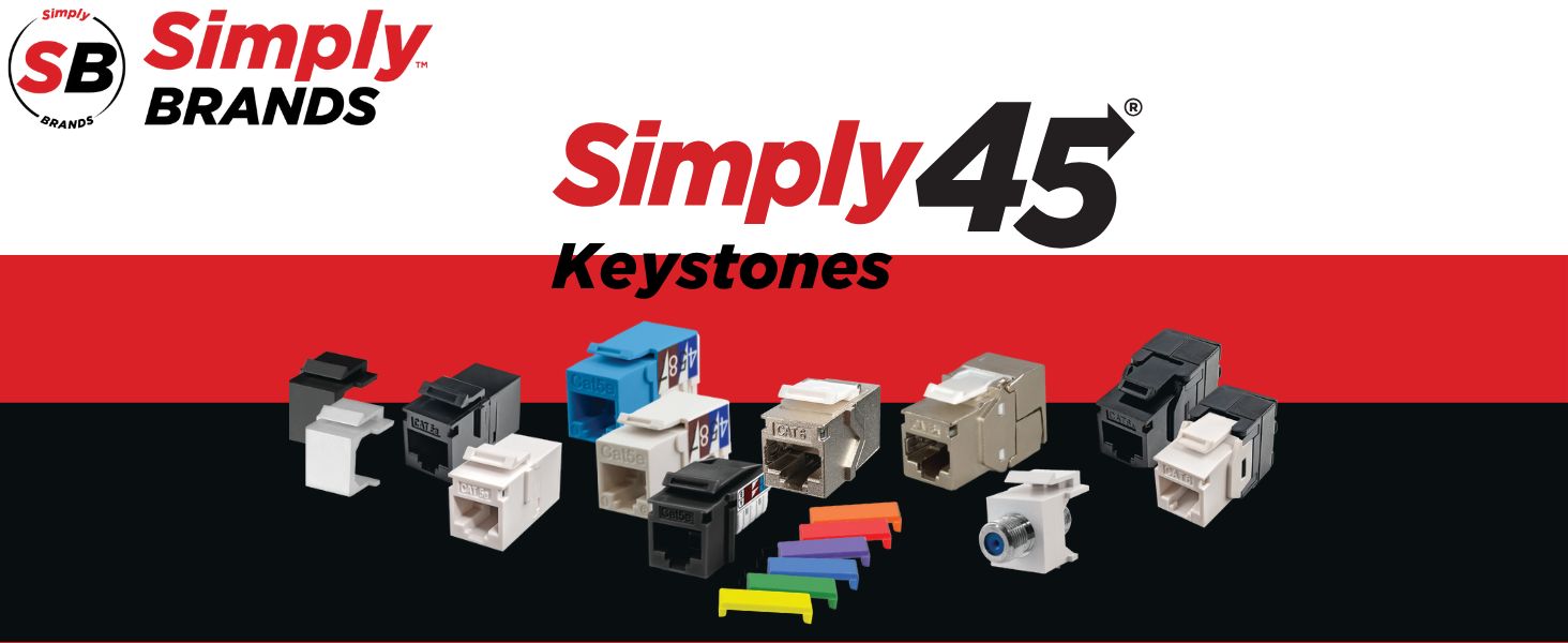Amazon.com: Simply45 Cat6 Unshielded Keystone Feed-Thru Coupler