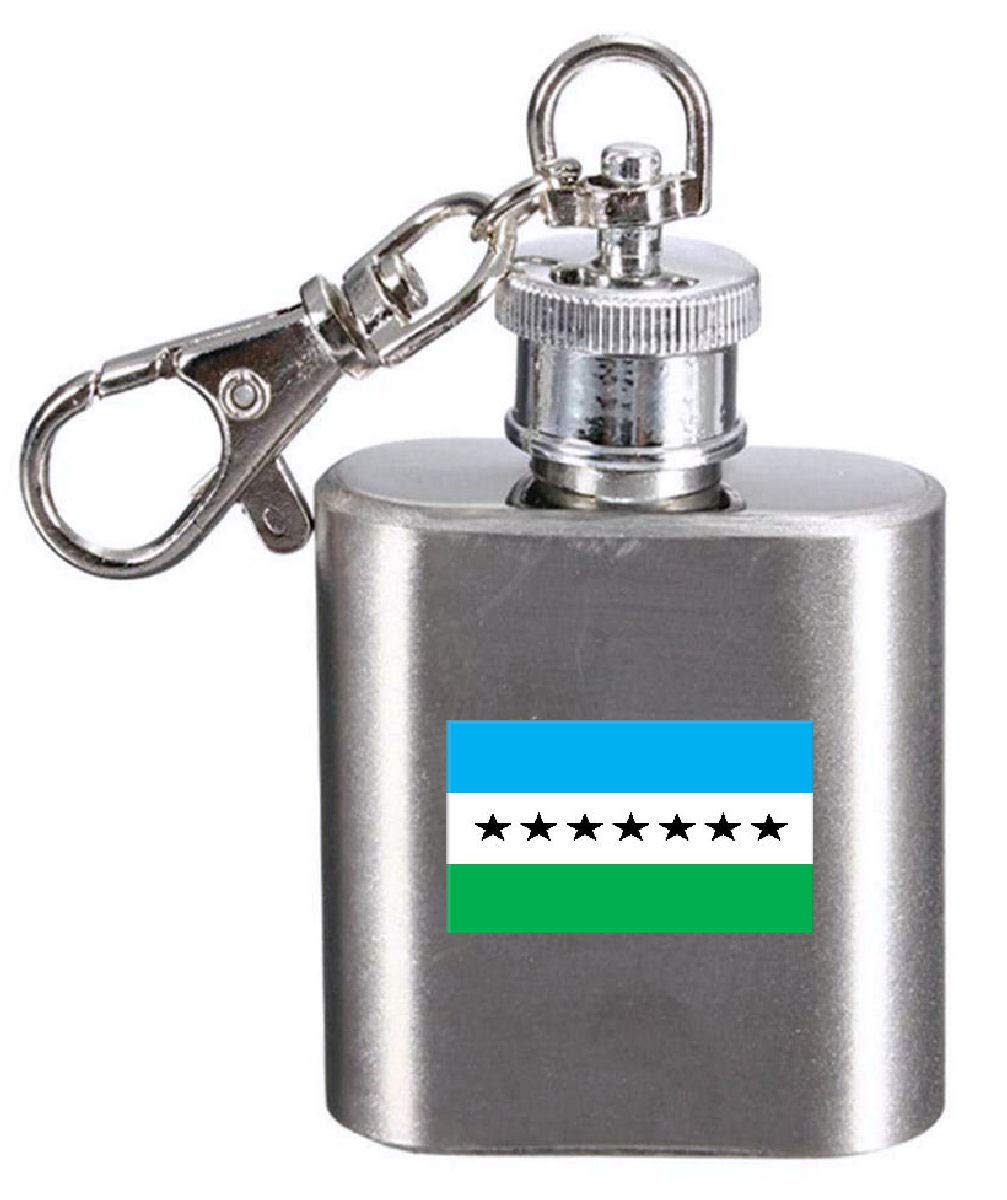 Flasque porte-clés Équateur Nueva Loja en métal gravé pour vos déplacements