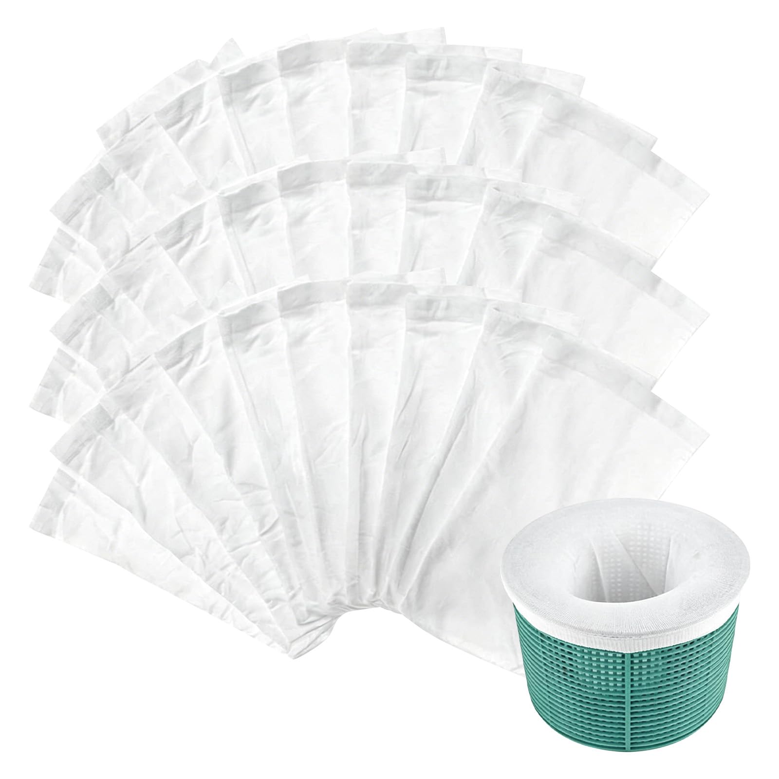 Lot de 30 chaussettes skimmer de piscine, chaussettes filtrantes pour skimmer, étang, nettoyage de la saleté et des feuilles pour piscine, filtre à tamis