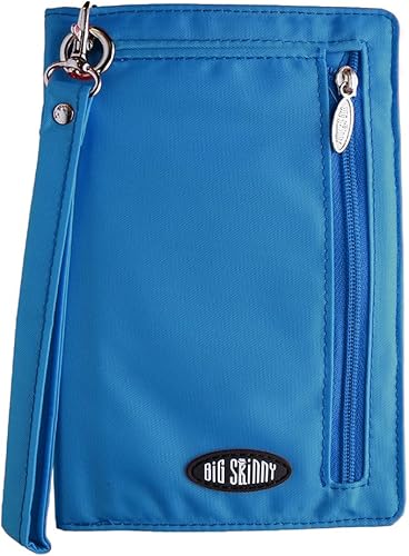Miniatura 2 de Big Skinny MyPhone - Cartera delgada con bloqueo RFID para mujer tamaño grande con capacidad para hasta 20 tarjetas azul océano