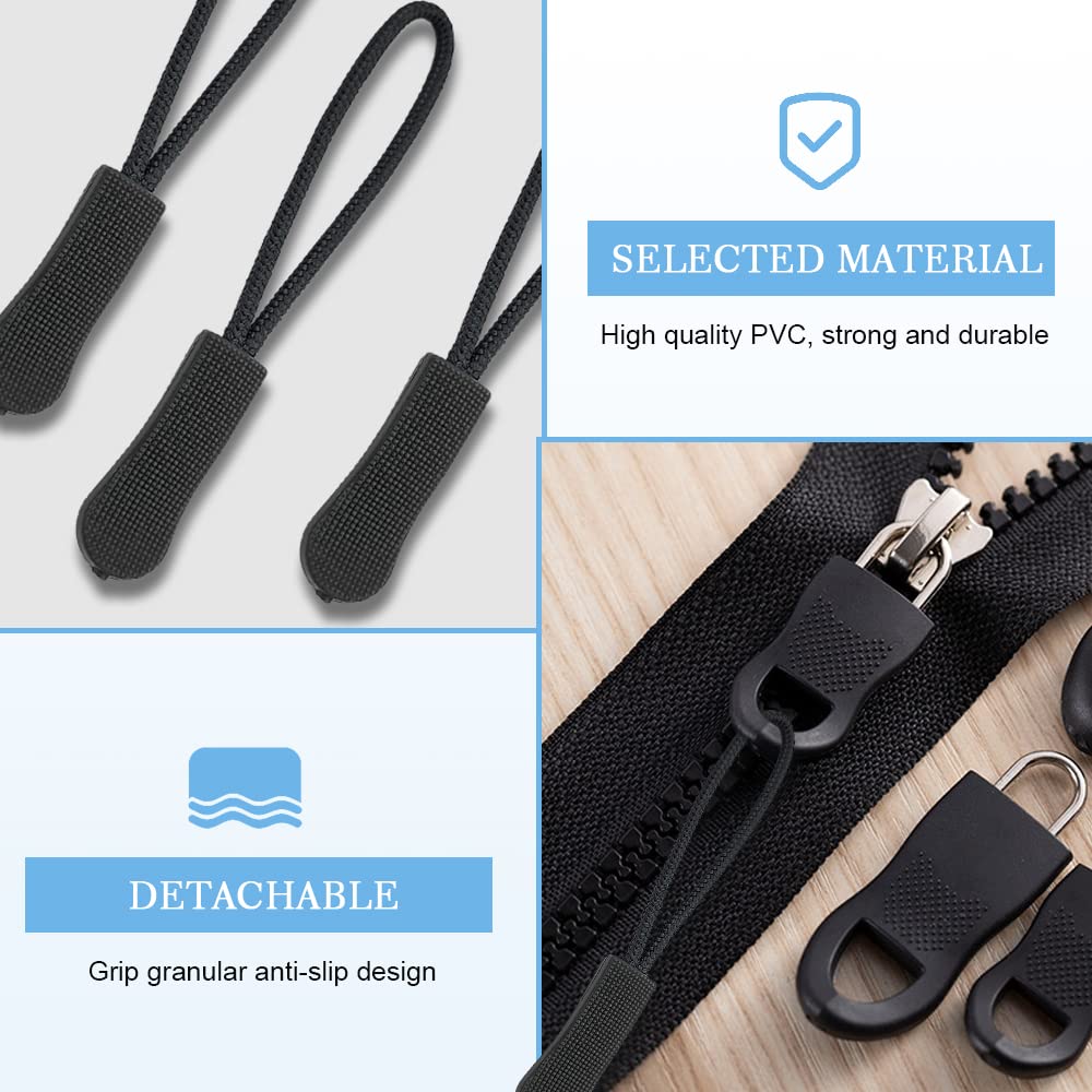 12 Ganci Per Cerniere WHYCNJL | In Metallo | Colori: Nero, Argento, Oro, Bronzo | 29x8.5x3mm | Per Riparazione Zip - Foto 9