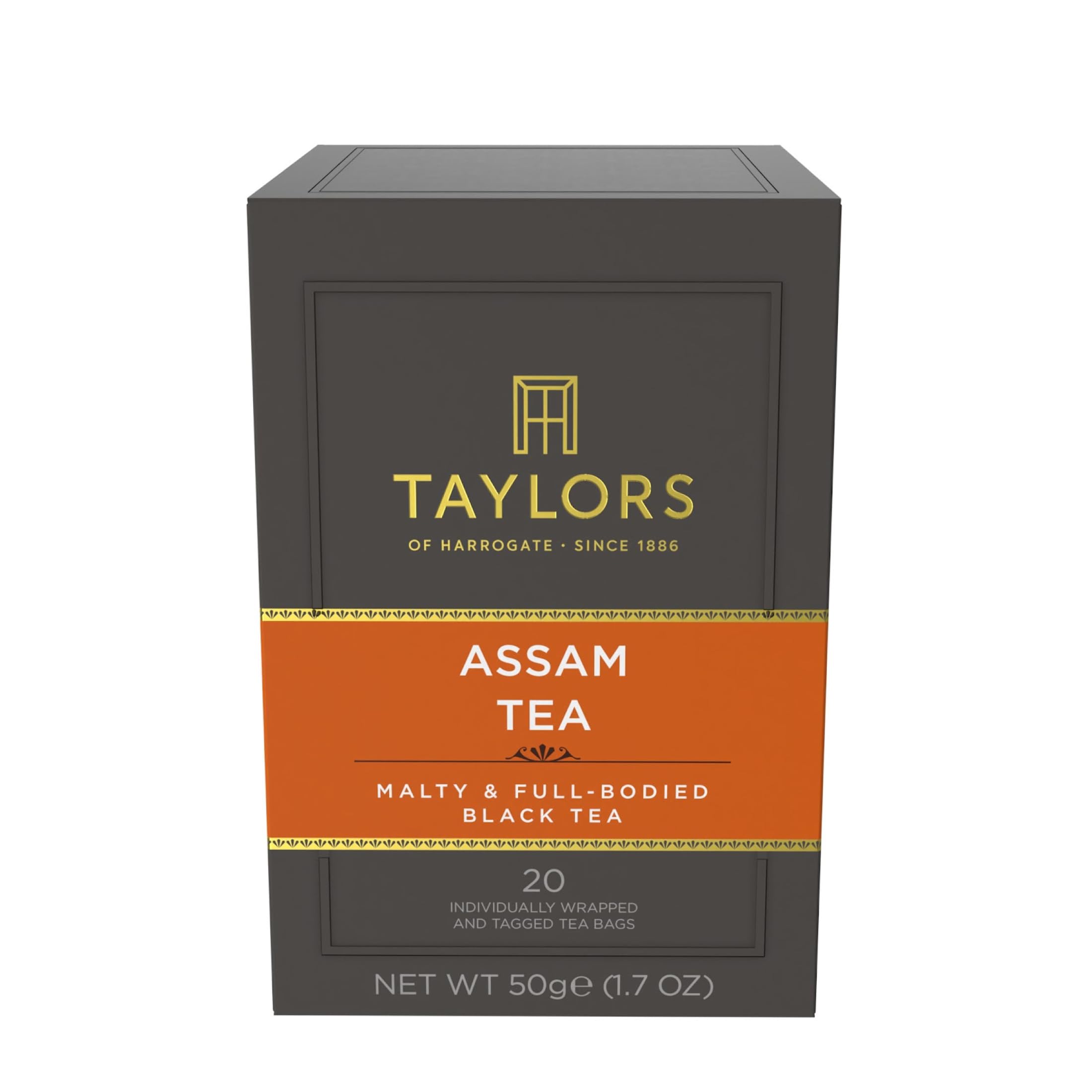 Tè Assam nero forte e maltato | Taylors of Harrogate - 6 x 20 Bustine di Tè (300 Gr)