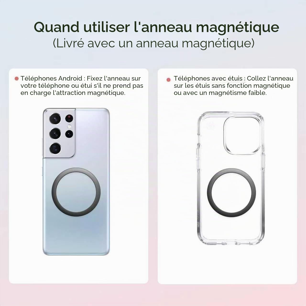 Magcheer Gourde Magnétique avec Support pour Téléphone Compatible MagSafe | Trépied Gourde à Angle Réglable | Bouteille Isotherme pour Voyages Fitness Selfies 1L(Violet)