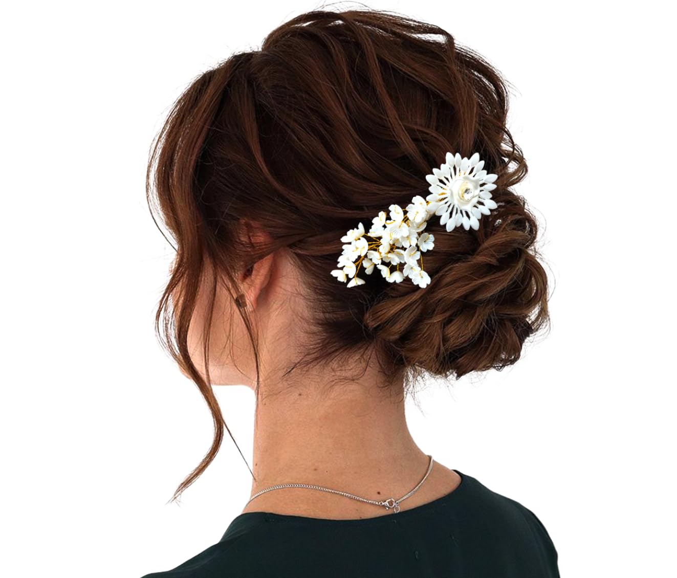 Buy Hair Flare Artificial Floral with Pearl Design Hair Pin/ Hair