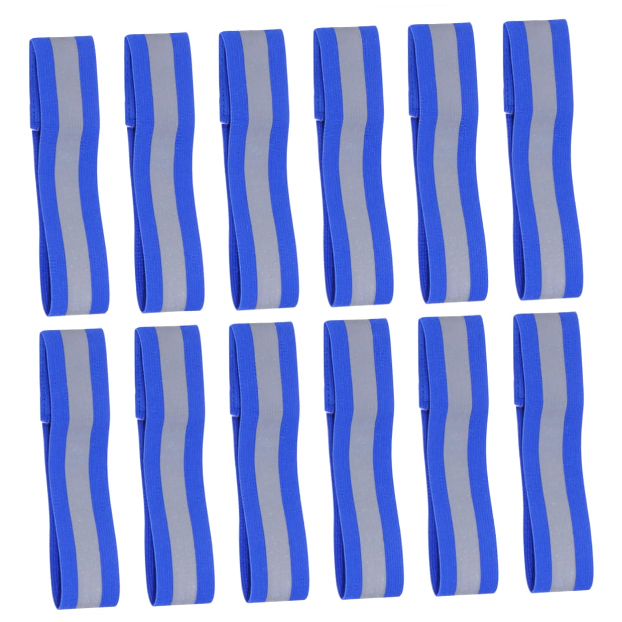 YARNOW 36pezzi Fasce Riflettenti per e attività Notturne Braccialetti per Jogging e visibilità per Sportivi e Lavoratori all Blu