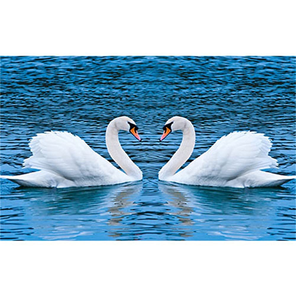 Diamond Painting cygne blanc 80x220cm pour décoration de chambre adulte