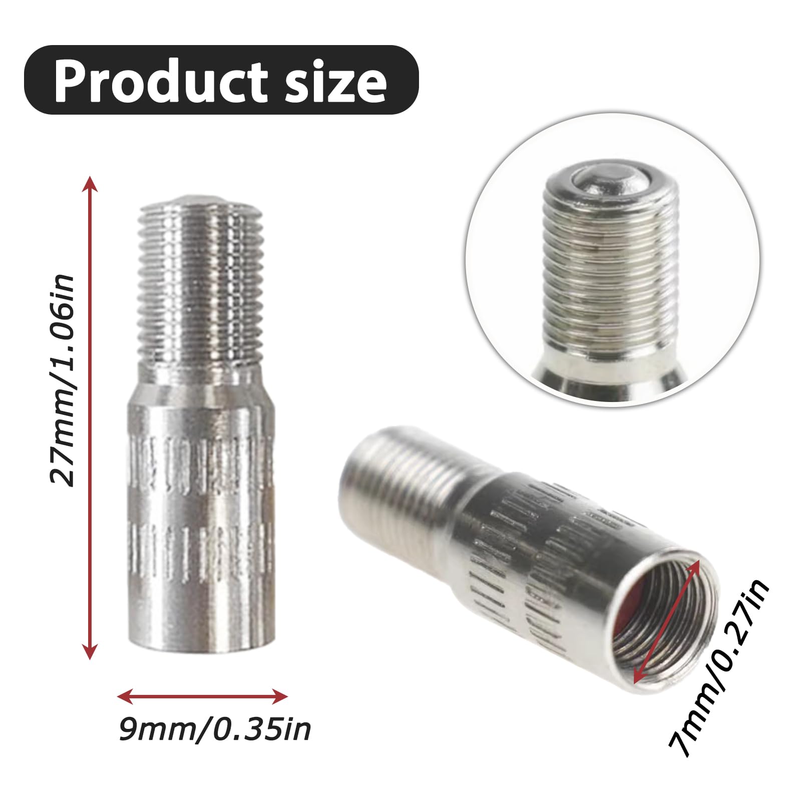 Prolunghe Valvola Pneumatico 2 Pezzi - In Rame, Per Scooter, Auto, Bici, Camion - Foto 5