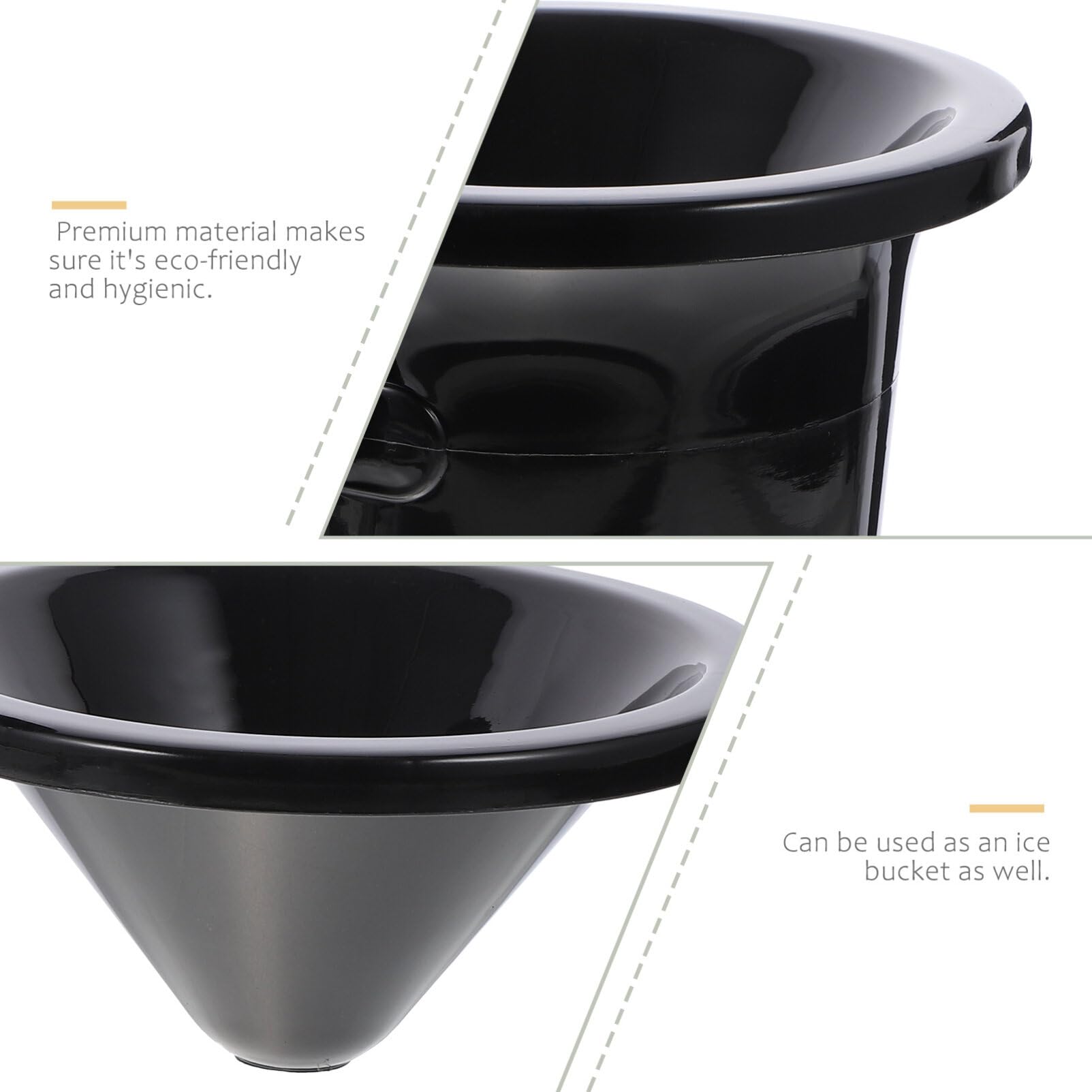 Hemoton 3 unids cata de vinos Spittoons Wine Dump Buckets Champagne Bucket Spit Wine Barrels Cold Wine Barrels Ice Bucket (negro)