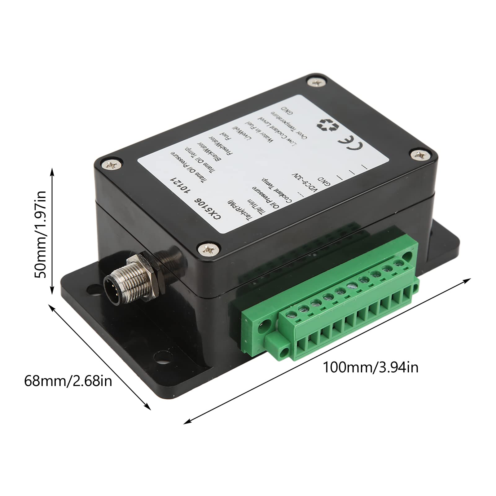 Qiilu Convertisseur NMEA2000 pour Boîtier Convertisseur NMEA 2000 Jusqu'à 13 Capteurs IP67 étanche pour Bateau Yacht DC 9‑32V