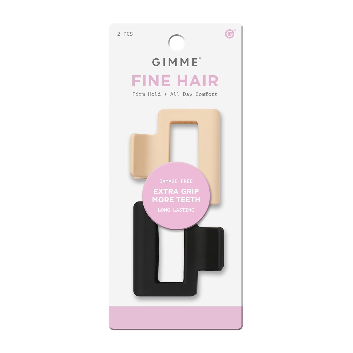 Gimme Beauty Fine Hair Extra Grip More Teeth Clip – Extra Teeth Design for Strong Hold – No-Slide Accessories for Thin, Fine Hair – Durable Square Claw Clips for Everyday Use – Black & Tan Gimme Beauty Fine Hair Extra Grip More Teeth Clip – Extra Teeth Design for Strong Hold – No-Slide Accessories for Thin, Fine Hair – Durable Square Claw Clips for Everyday Use – Black & Tan