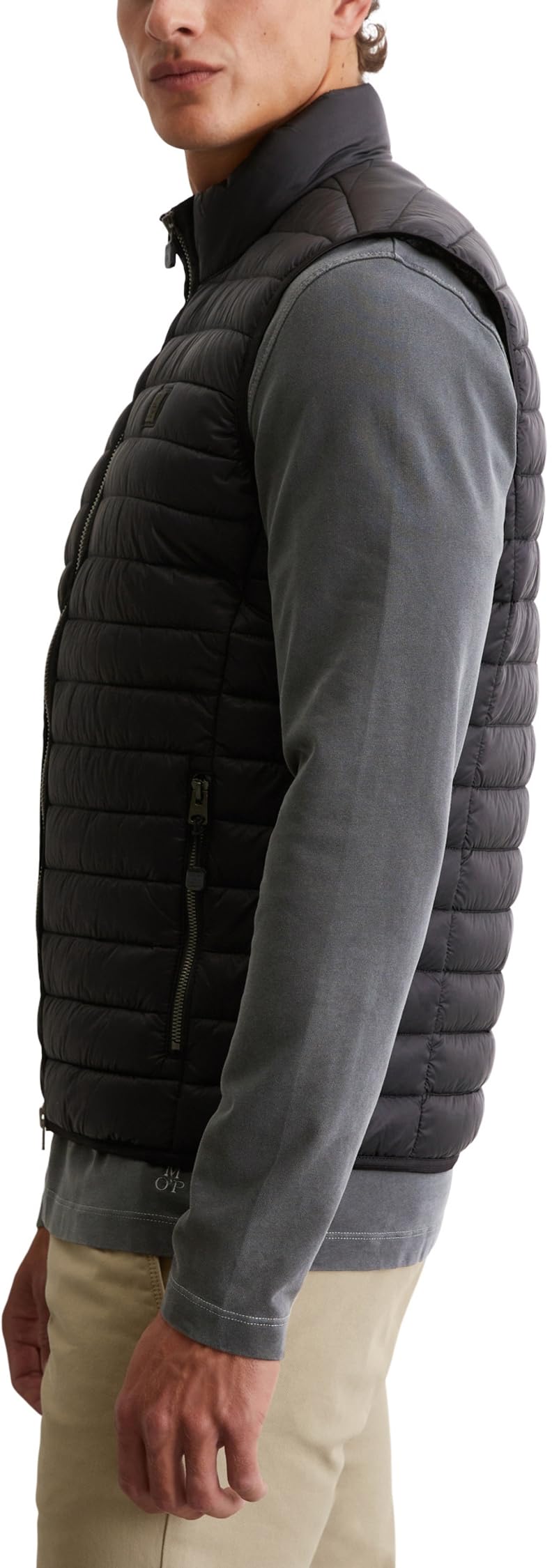 Marc OߴPolo Herren Steppweste Übergangsjacke wasserabweisend, Schwarz (Black), XS – Ansicht 2