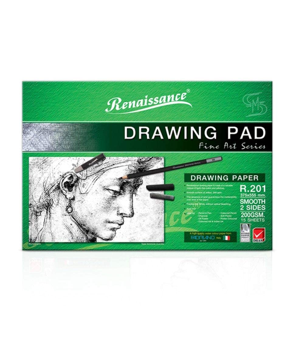RNS Fabriano Sketching Paper Pad 375 x 555 mm A-2 Cold Press Water Color Sketchbook Pad 15 Sheets 200 GSM for Art Painting, Drawing, Wet & Mixed Media - Water Coloring Paint Paper for Artist & Kids (B09R264XGT) Amazon Price History, Amazon Price Tracker